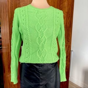 ☘️ GAP bright Green knit Sweater M Excellent condition